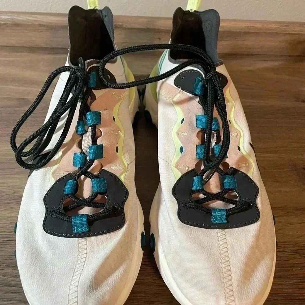 Nike React Element 55 Fossil Stone/Grey/Green Bq2… - image 4